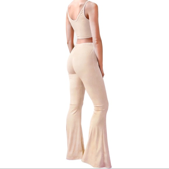 Ribbed loungewear set - sand beige - Picture 4 of 6